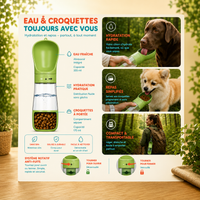 Gourde de voyage pour chien 2-en-1